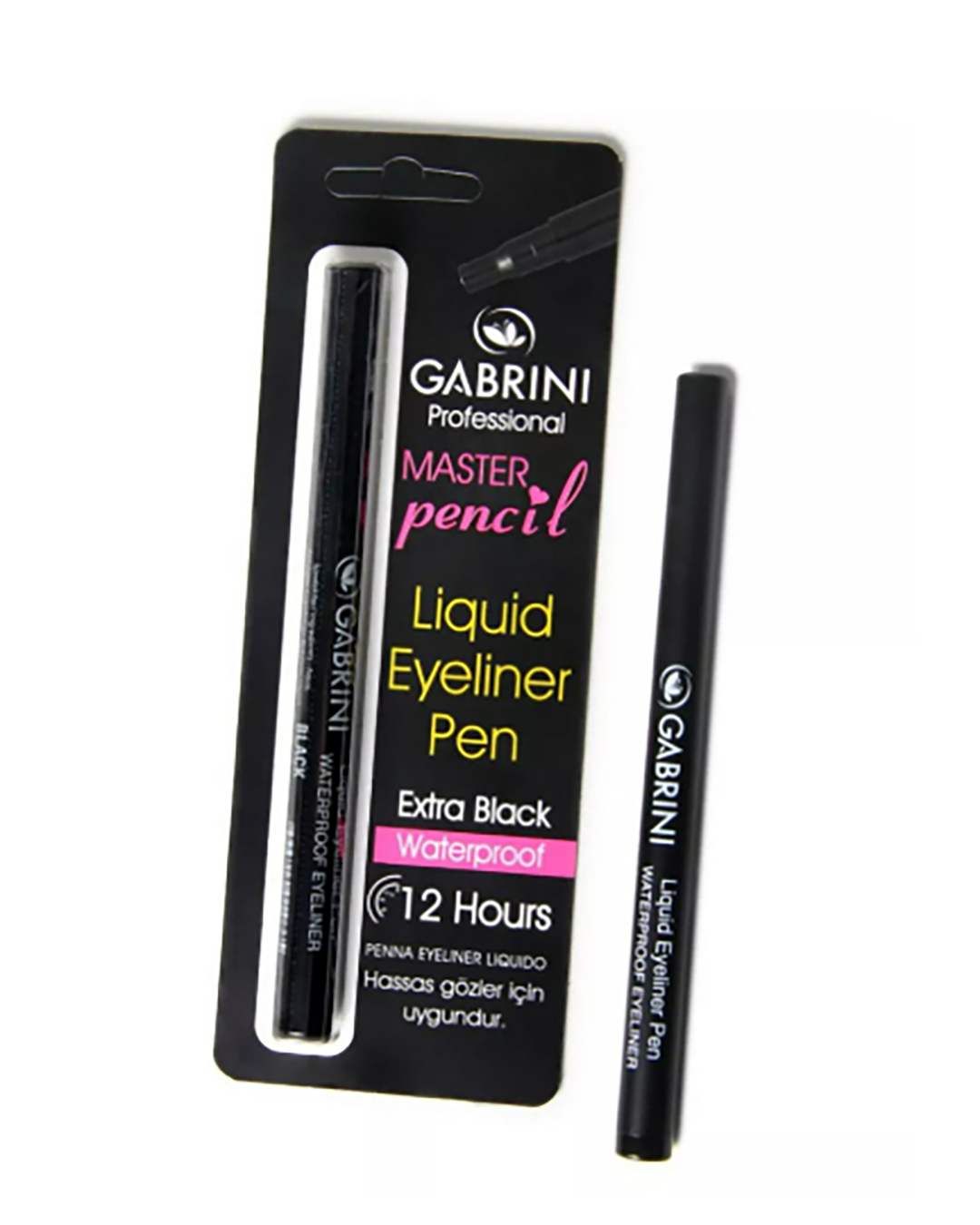 Gabrini Master Pencil Liquid Eyeliner Pen Extra Black Waterproof 12 Hours