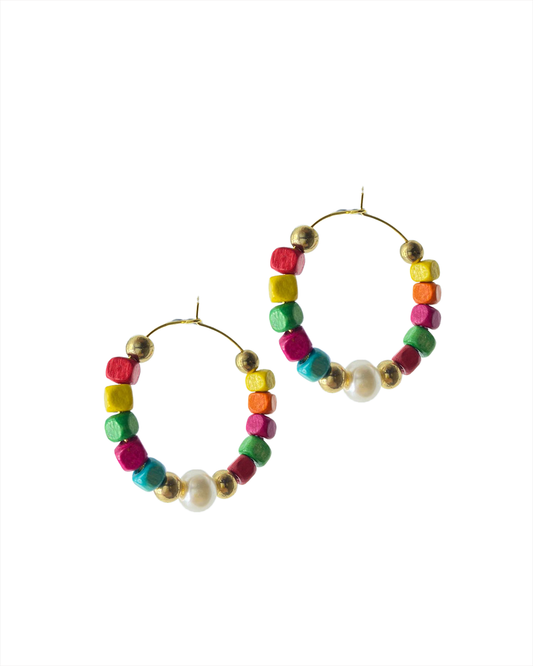 Colored Hoops Earrings