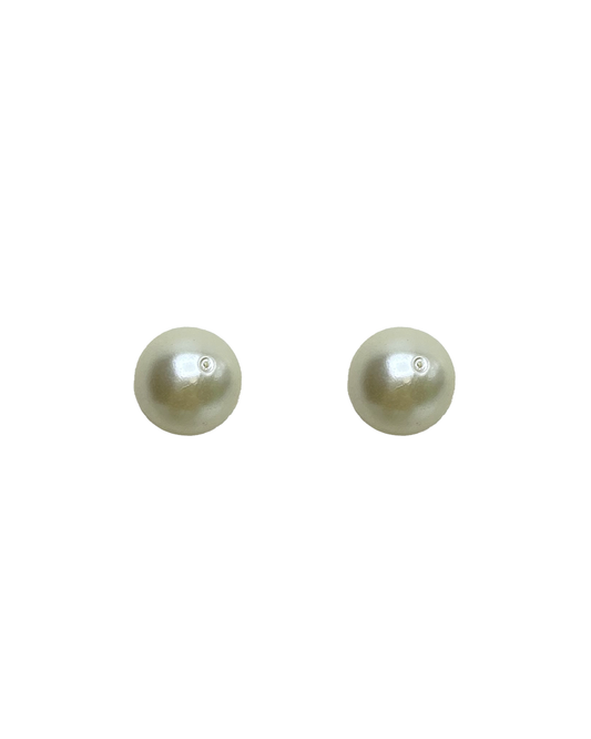 Large Pearl Stud Earrings