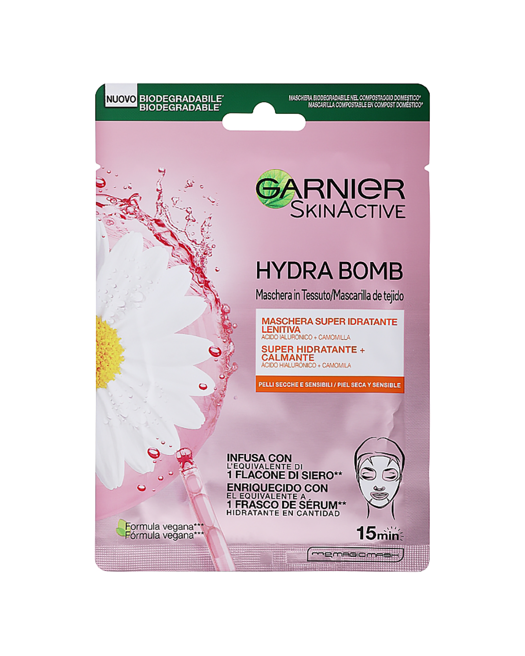 Garnier Skin Active Hydra Bomb Hyaluronic Acid Chamomile Soothing Sheet Mask