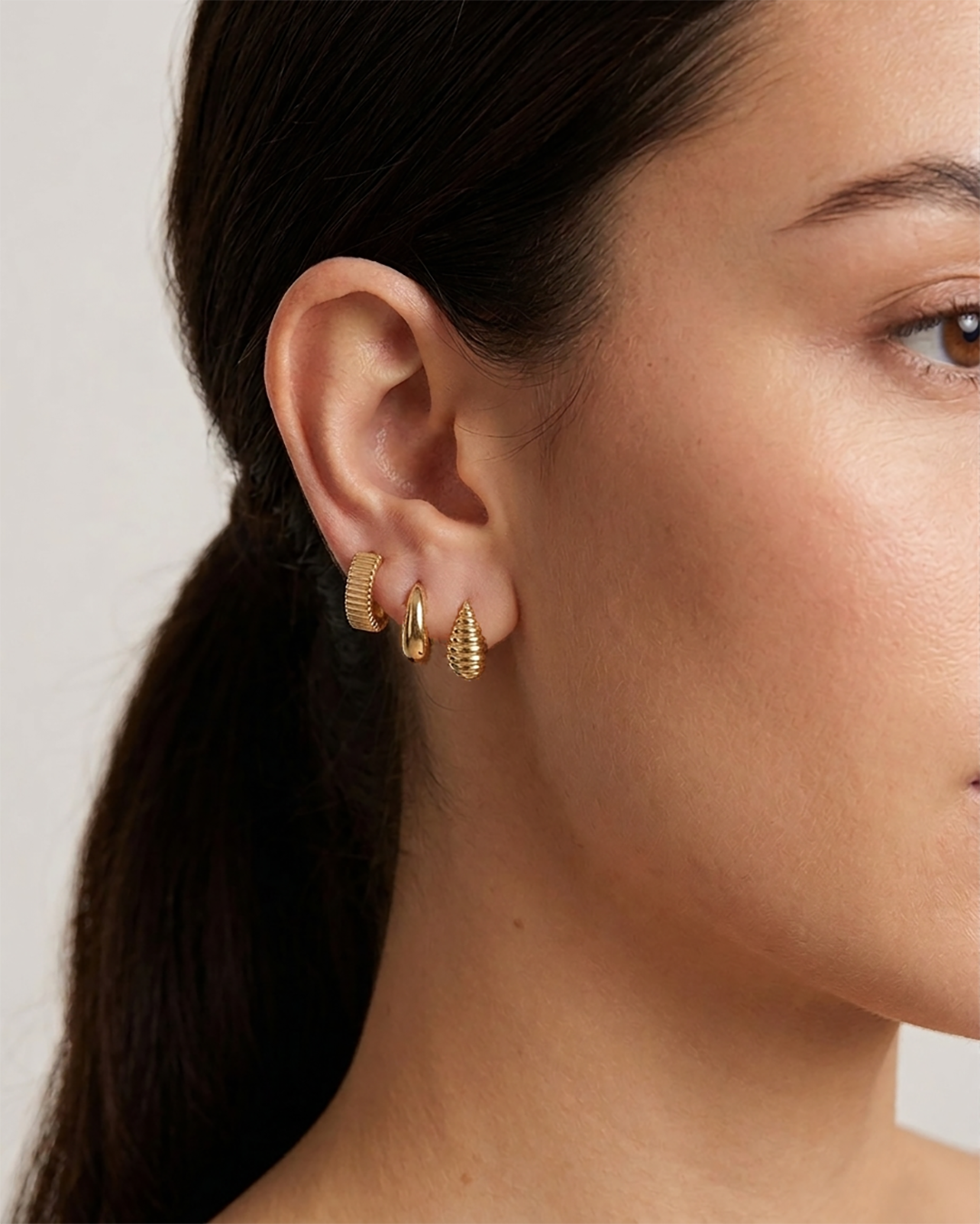 Hoops Earrings Set