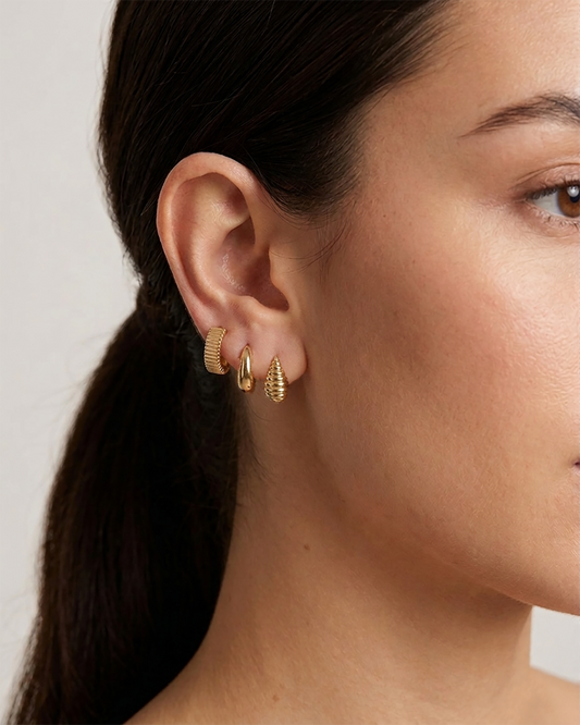 Hoops Earrings Set