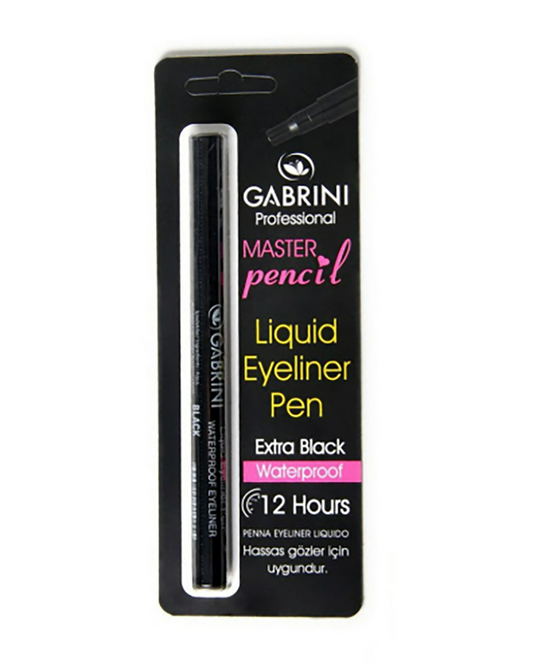 Gabrini Master Pencil Liquid Eyeliner Pen Extra Black Waterproof 12 Hours