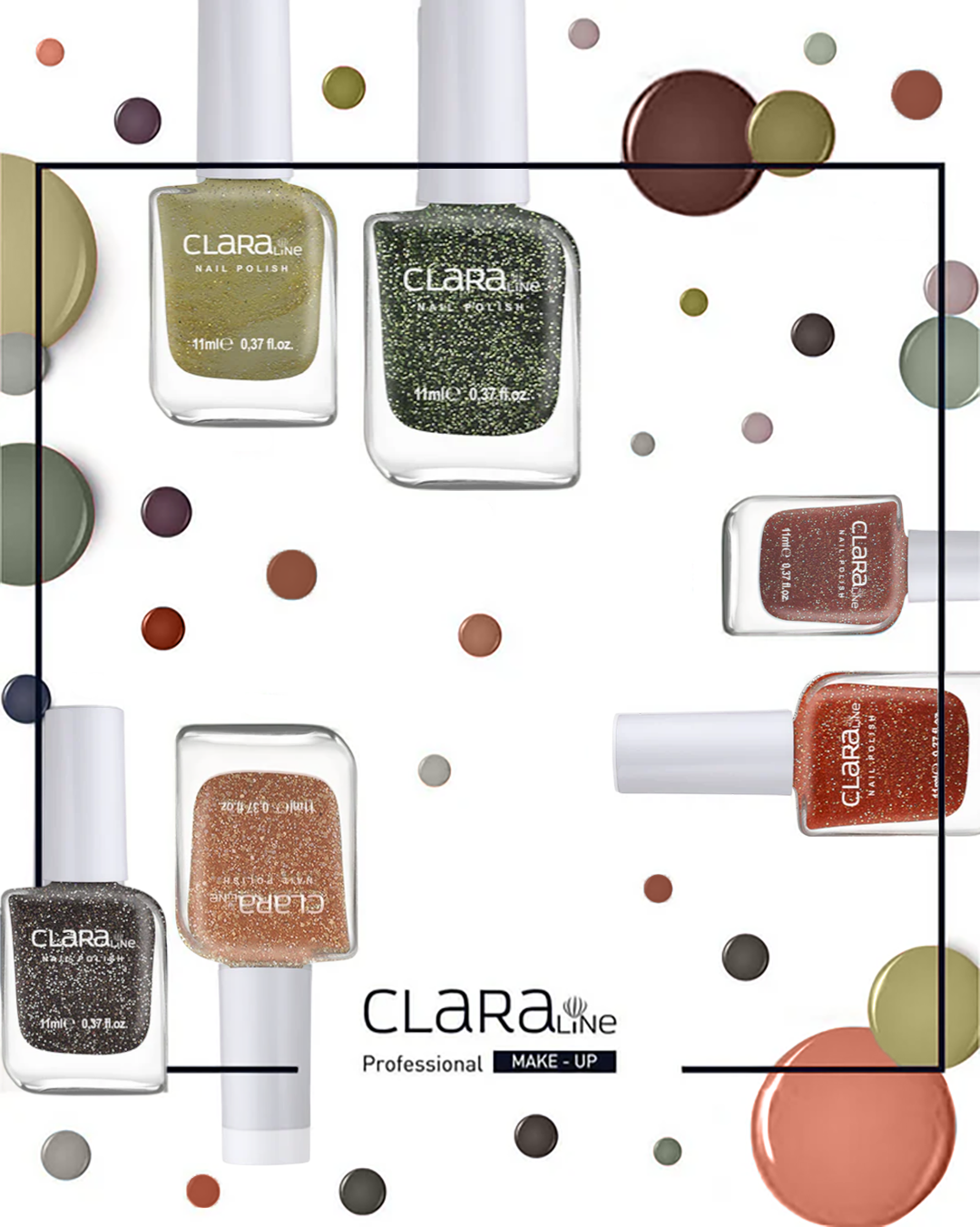 Clara Line Nail Polish Glitter