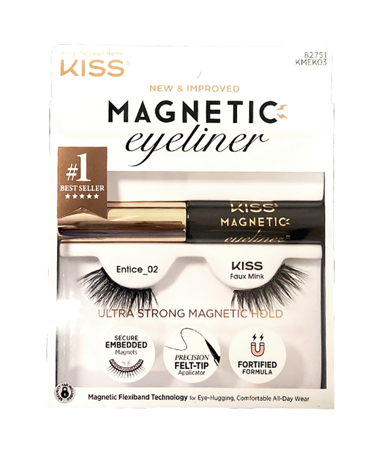 Kiss Magnetic Eyeliner & Lash Kit - Entice (KMEK03)