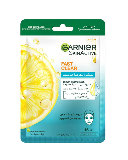 Garnier Skin Active Fast Clear Serum Tissue Mask For Acne Prone Skin