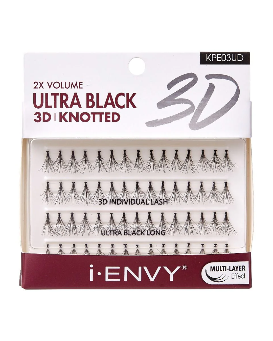 Kiss 2x Volume Ultra Black 3D Knotted (KPE03UD)