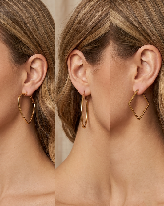 Hoops Earrings Set