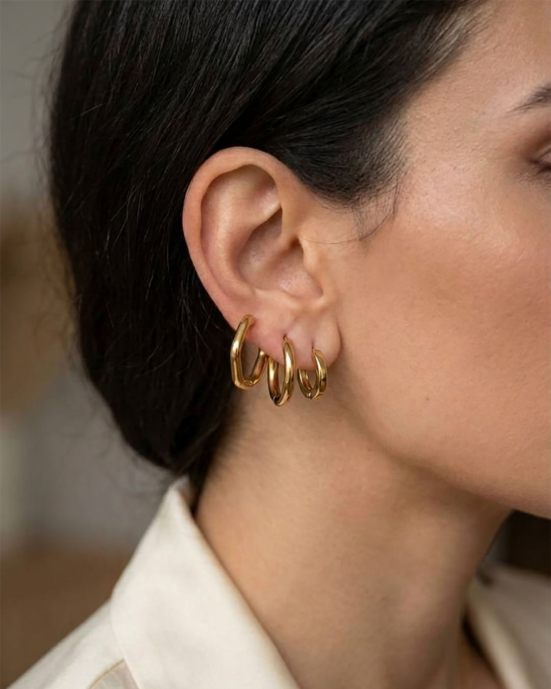 Hoops Earrings Set