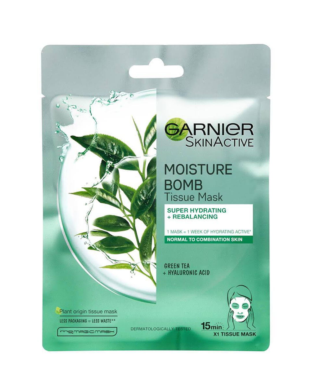 Garnier Skin Active Hydra Bomb Hyaluronic Acid Green Tea Sheet Mask